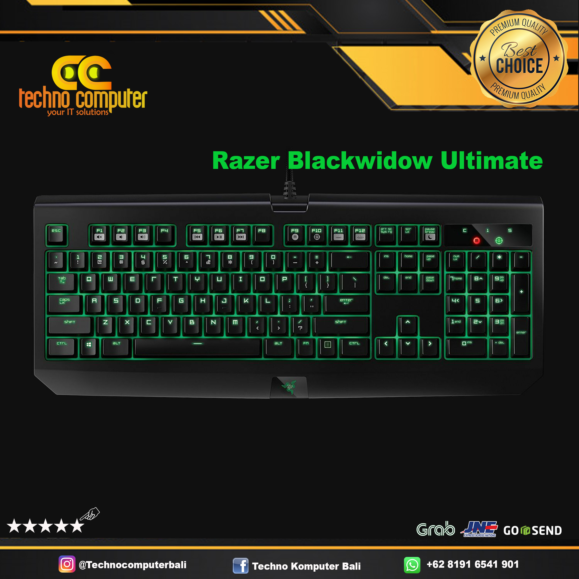RAZER BlackWidow Ultimate - Mechanical Green Switch - Gaming Keyboard