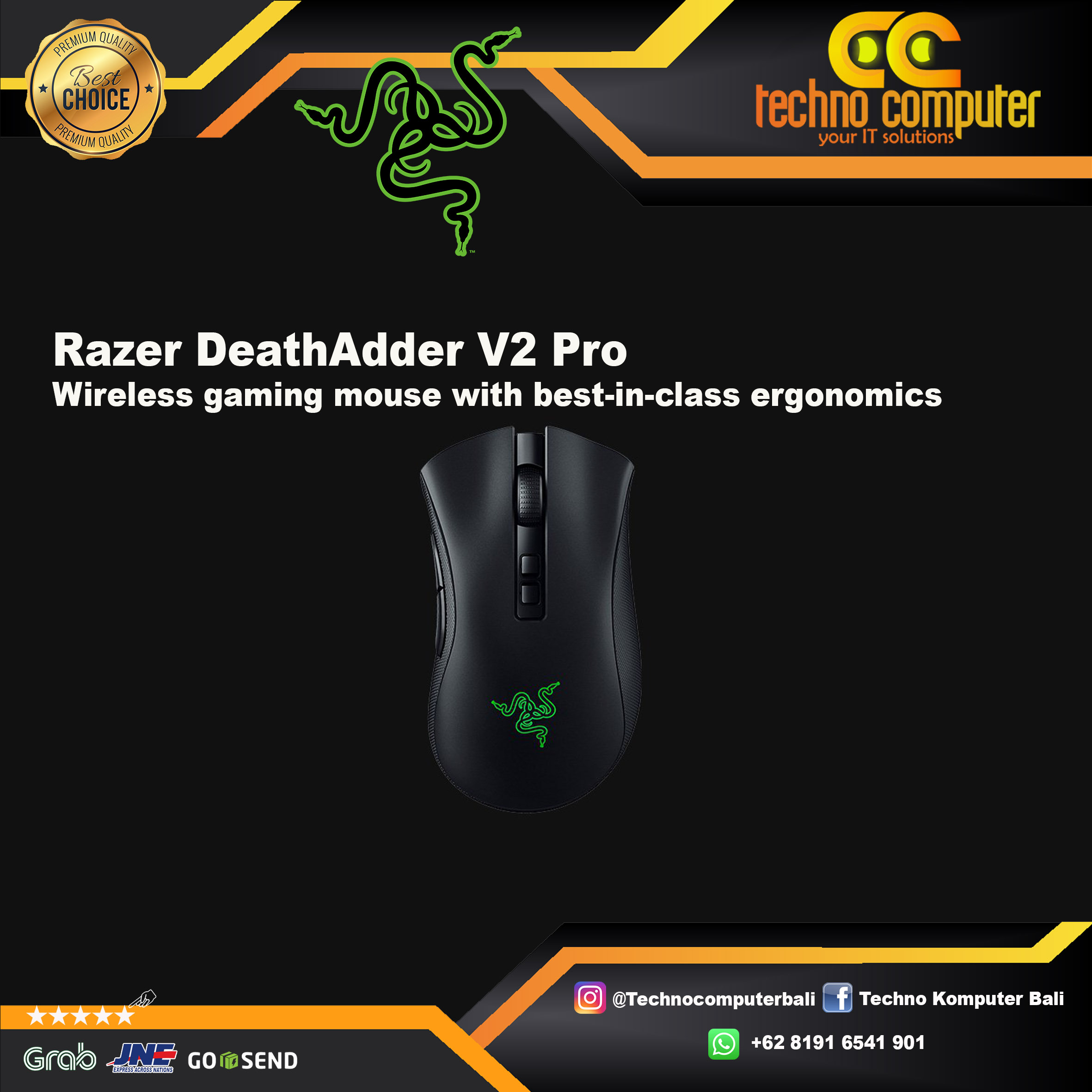RAZER DeathAdder V2 Pro Wireless - Gaming Mouse Wireless
