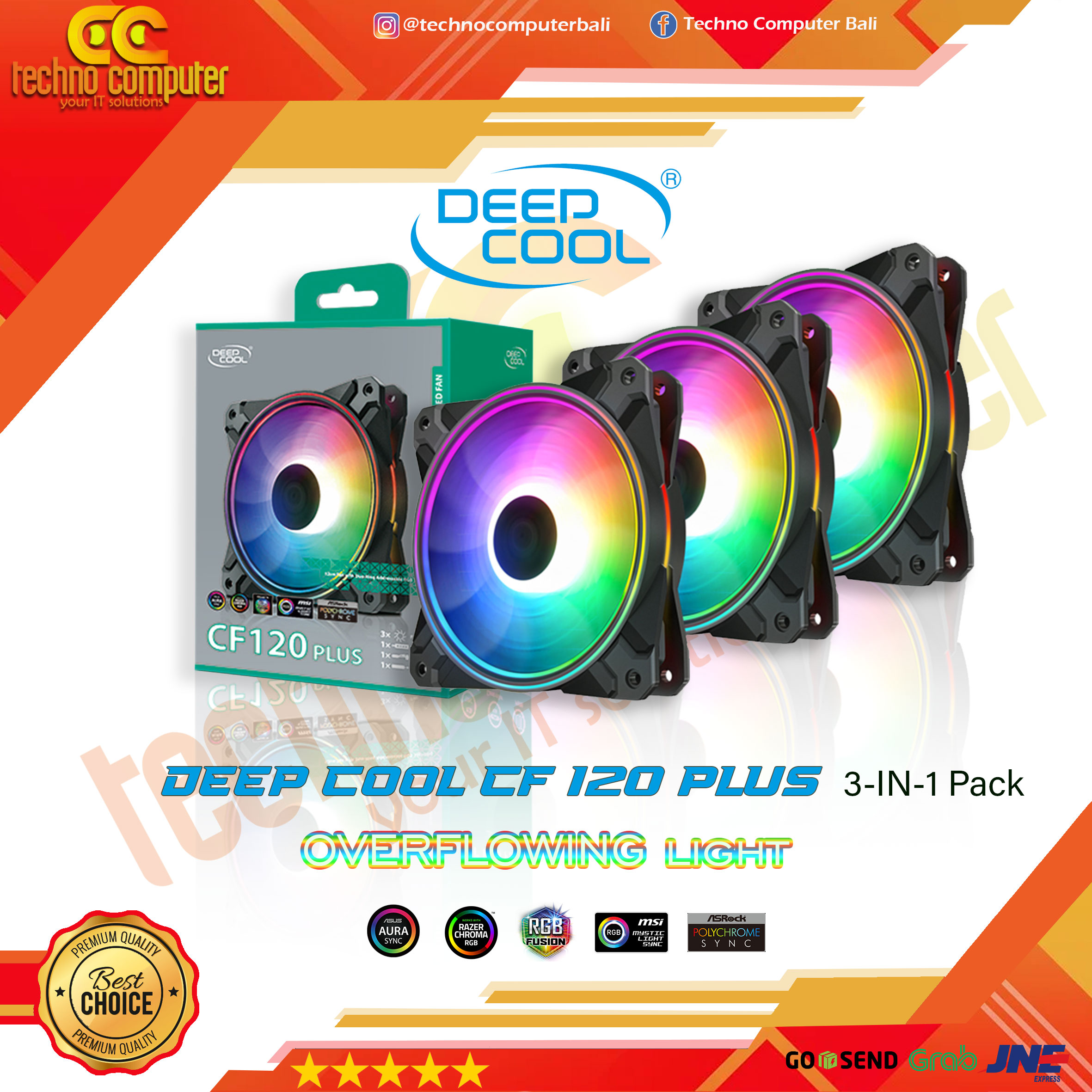 Fan Casing DEEPCOOL CF 120 Plus - 3 in 1 ARGB LED