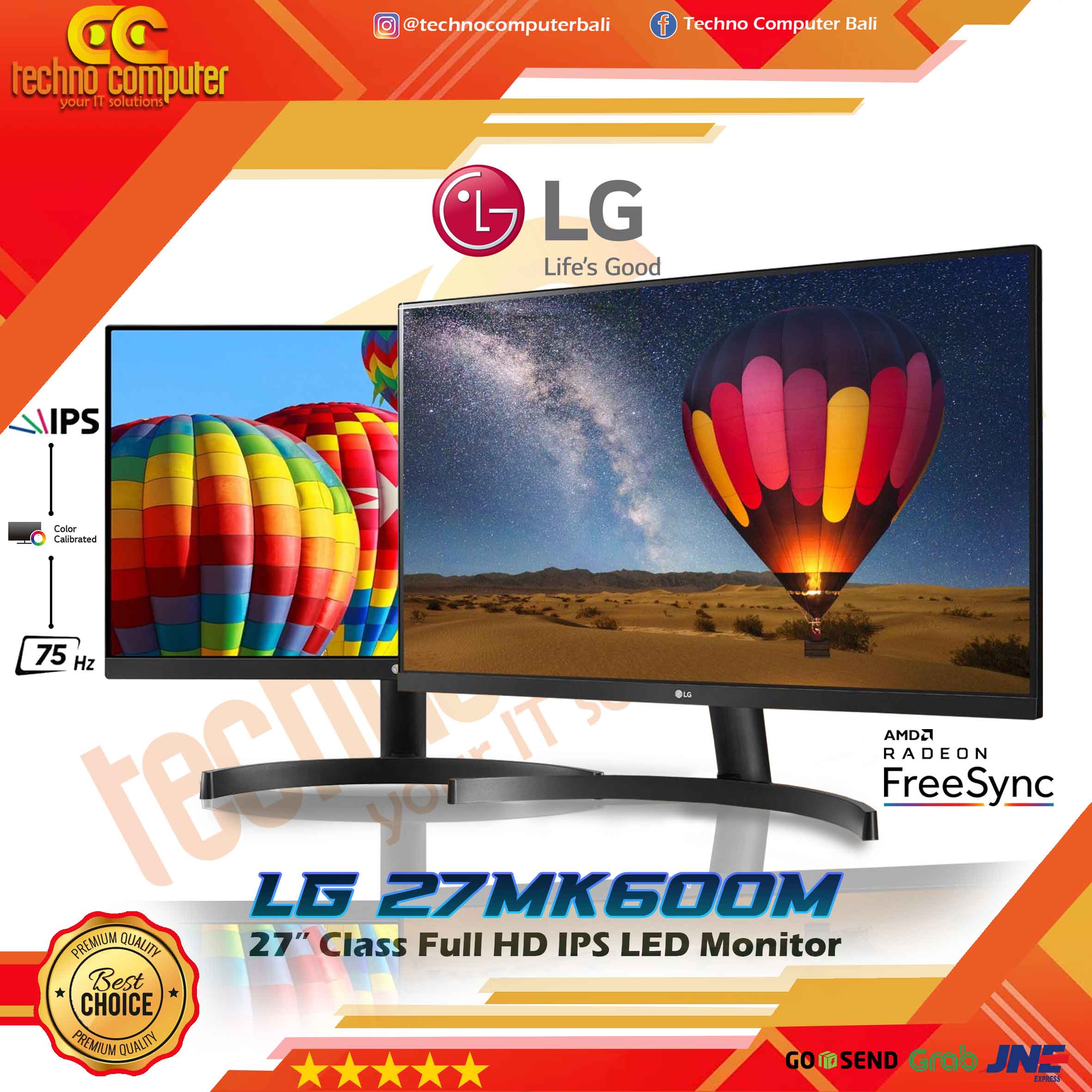 LG 27MK600M LED Monitor - 27 inch FHD (1920 x 1080), IPS, 75Hz