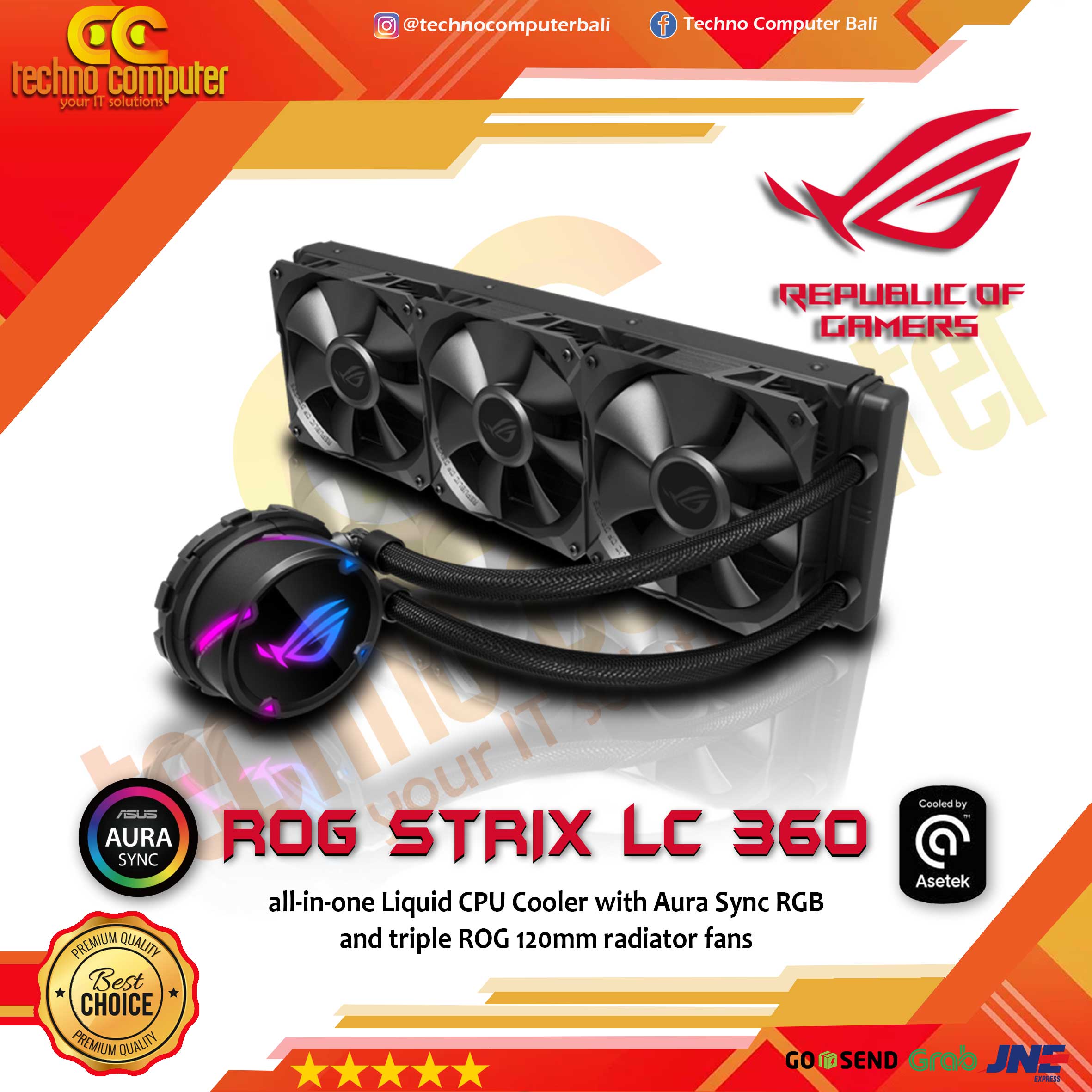 ASUS ROG STRIX LC 360 RGB - CPU Cooler - 360mm AIO Liquid Cooler