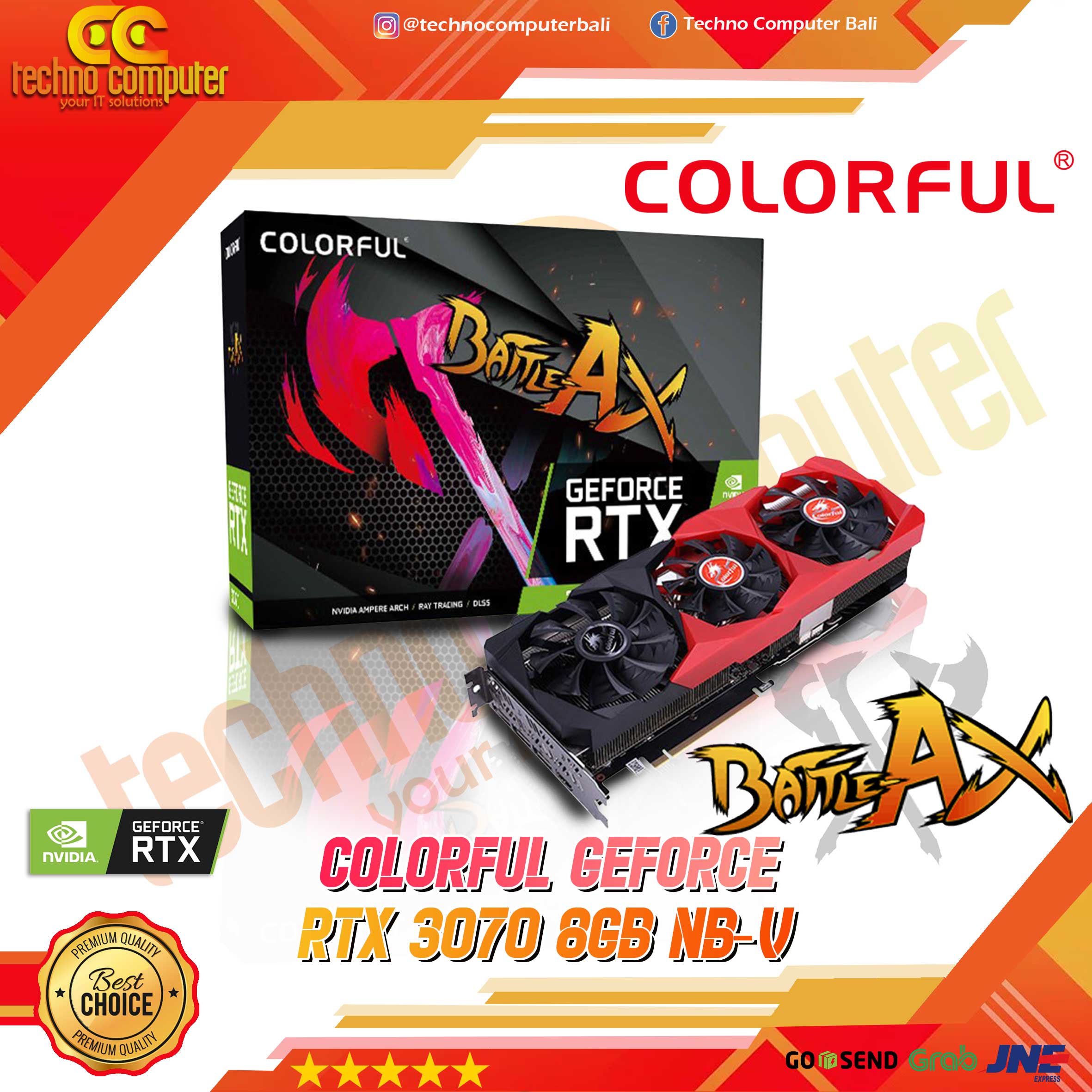 COLORFUL NVIDIA GeForce RTX 3070 Battle AX 8GB GDDR6