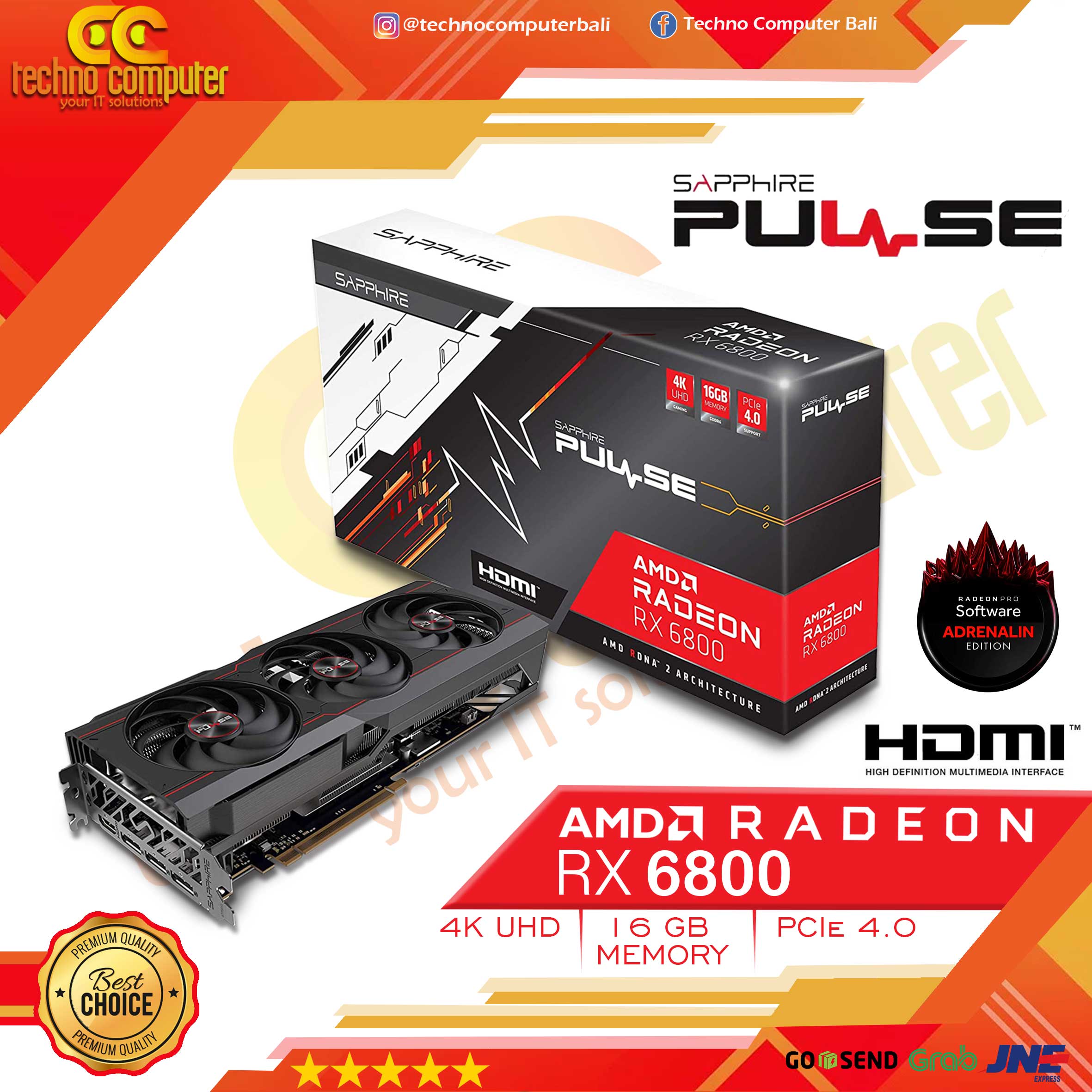 SAPPHIRE PULSE AMD Radeon RX 6800 16GB GDDR6
