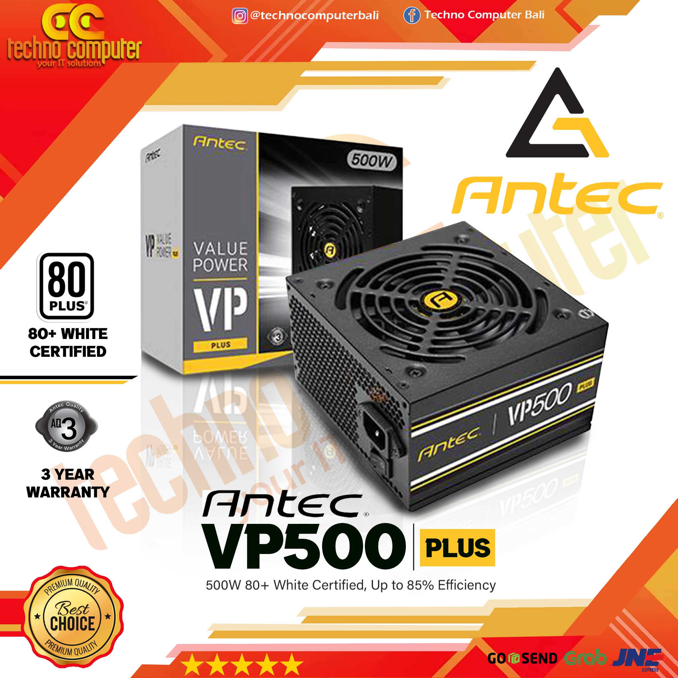 ANTEC VP PLUS-VP500 PLUS 500W 80+ White - Non Modular