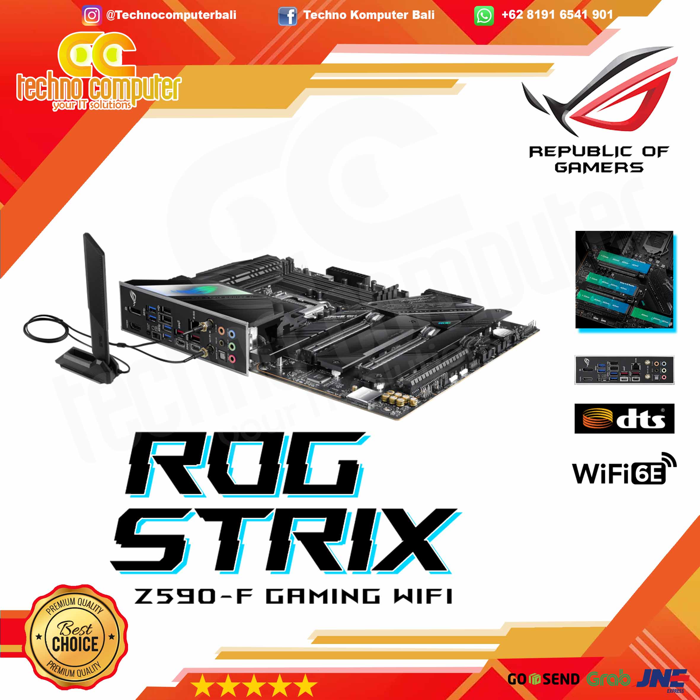 ASUS ROG STRIX Z590-F GAMING WIFI - ATX, LGA1200, Z590, DDR4 