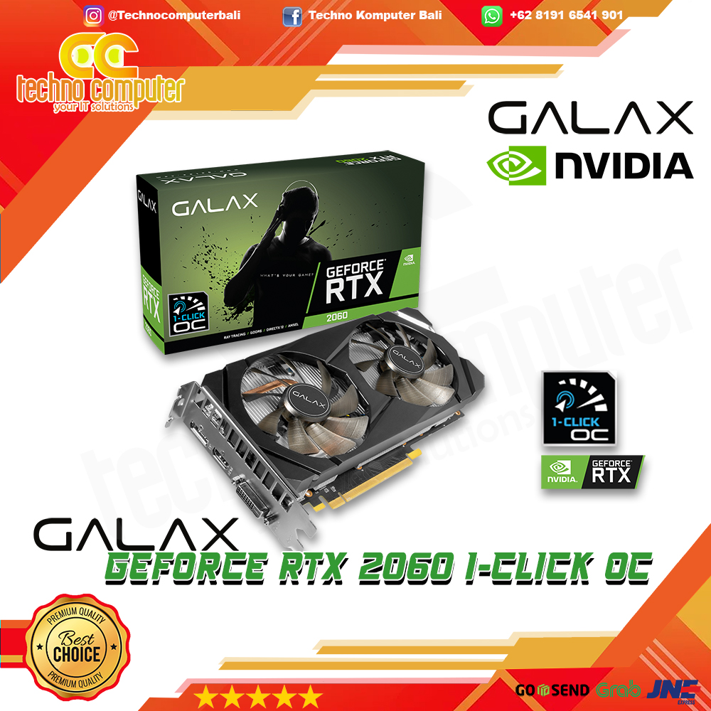 GALAX NVIDIA GeForce RTX 2060 (1-Click OC) 6GB GDDR6