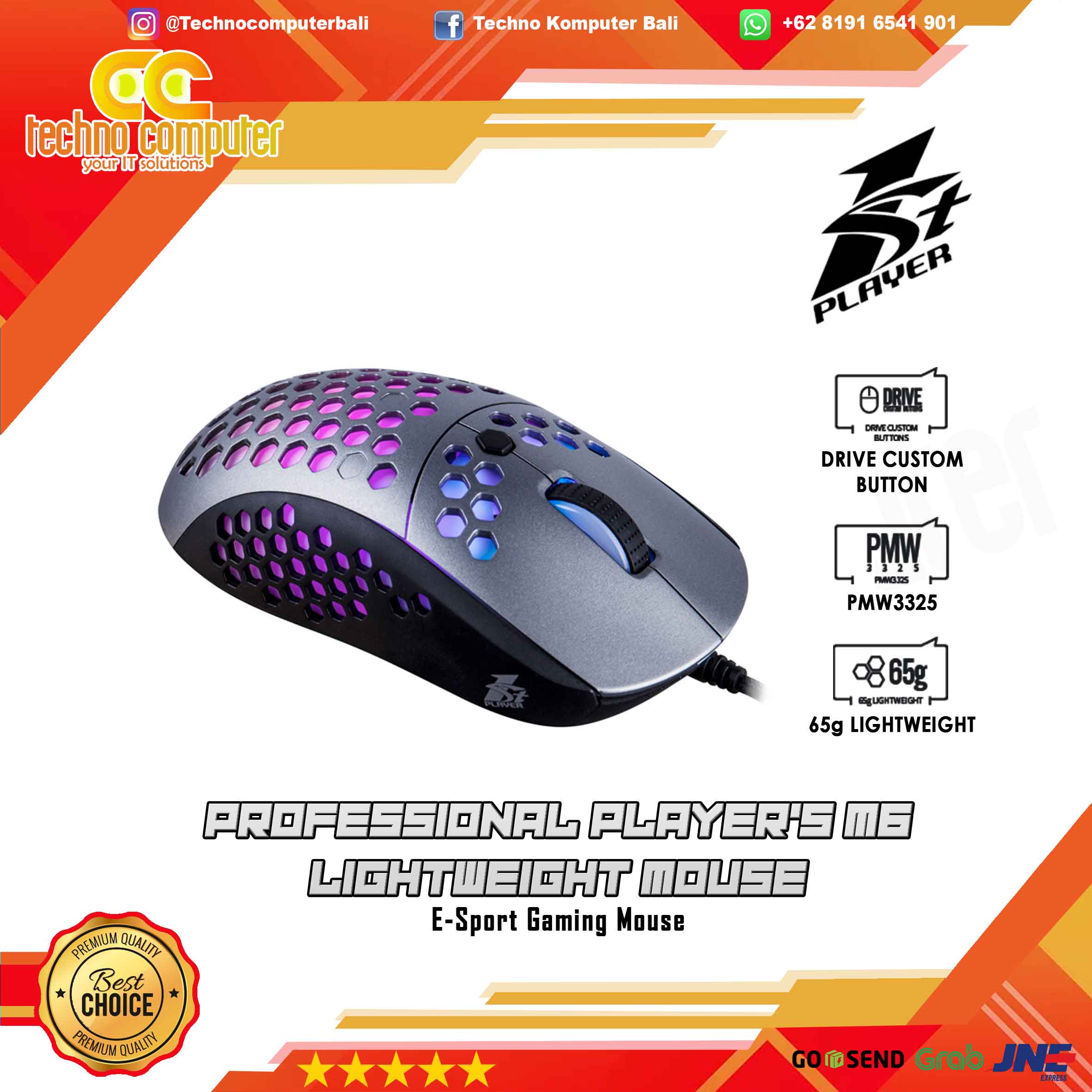 1ST PLAYER FIREBASE M6 - Gaming Mouse