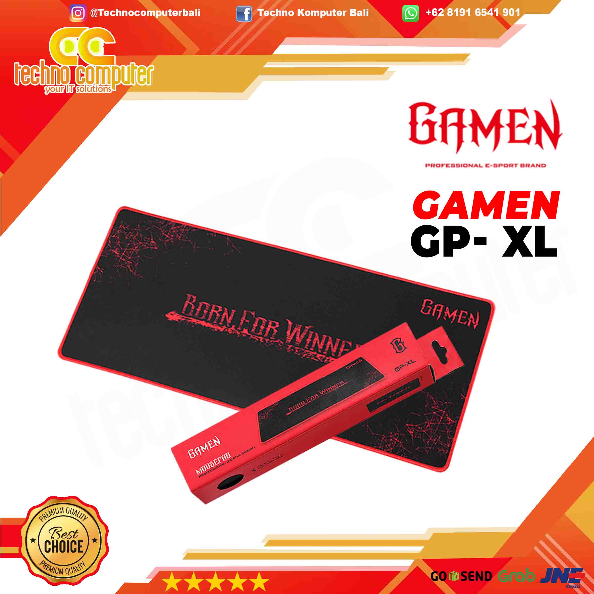 MOUSEPAD GAMING GAMEN GP - XL BLACK