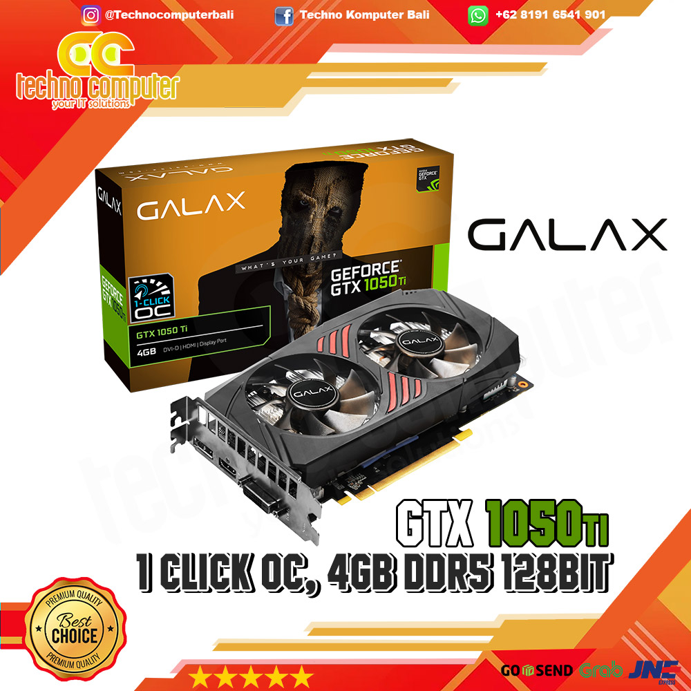 GALAX NVIDIA GeForce GTX 1050 Ti (1-Click OC) 4GB GDDR5