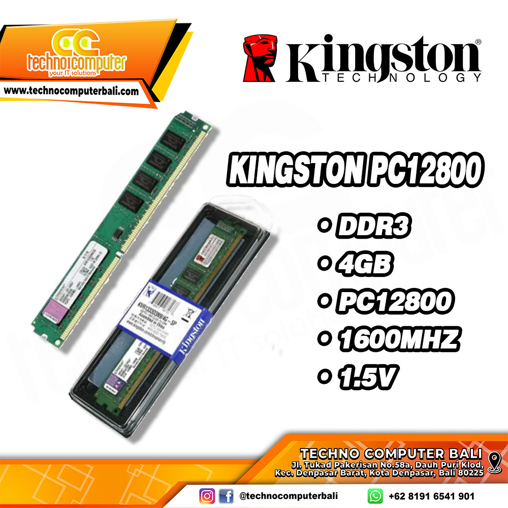DDR3 KINGSTON 4GB PC12800