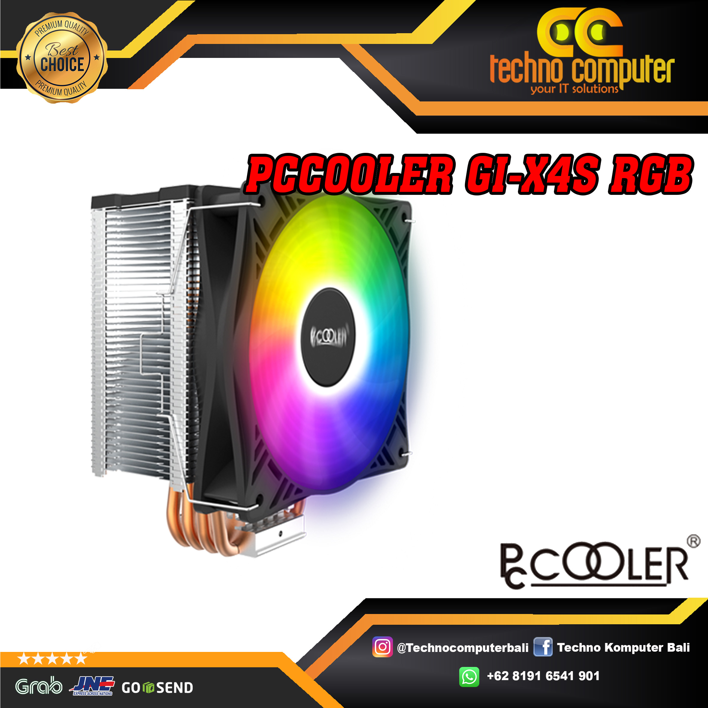 PCCOOLER GI-X4S RGB - CPU Cooler - 120mm Air Cooler