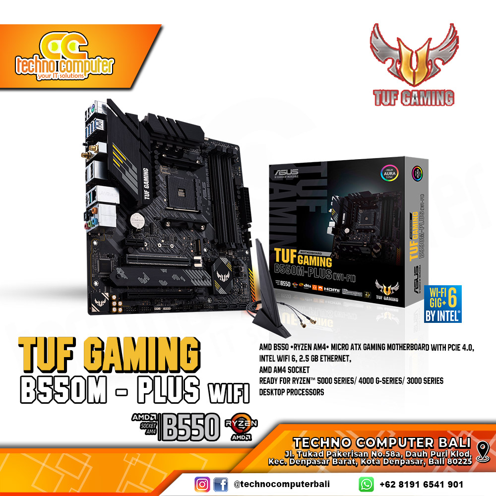 ASUS TUF GAMING B550M PLUS WIFI - mATX, AM4, B550, DDR4