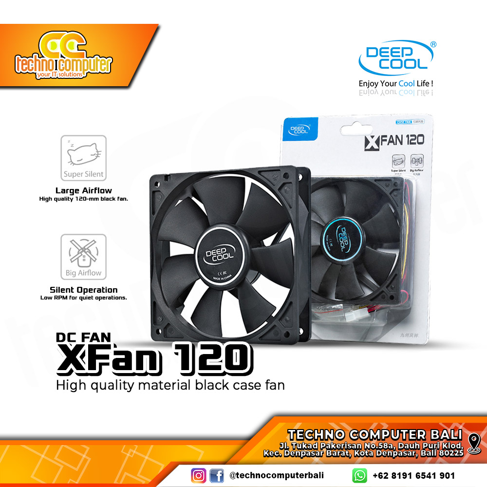 FAN CASING DEEPCOOL XFAN 120 - 120mm Single Pack
