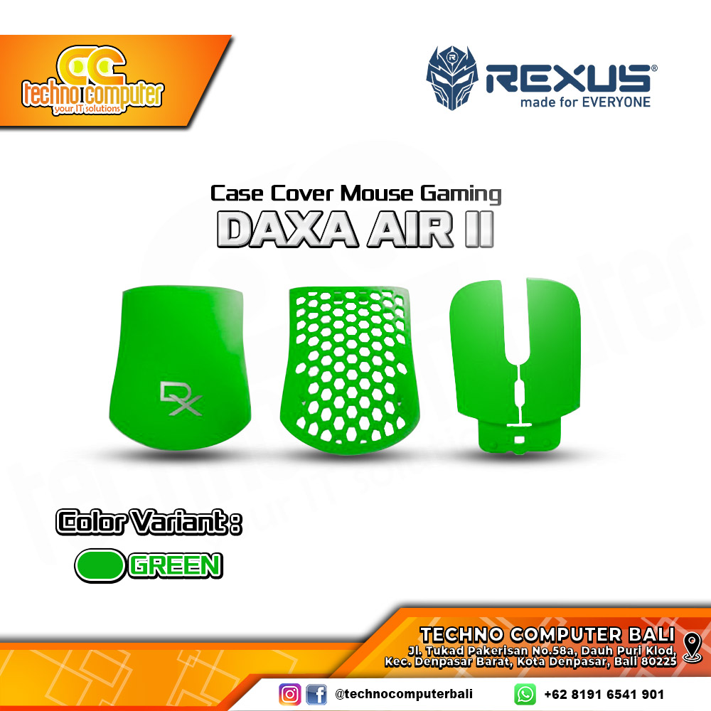 MOUSE GAMING CASE COVER REXUS DAXA AIR II - GREEN