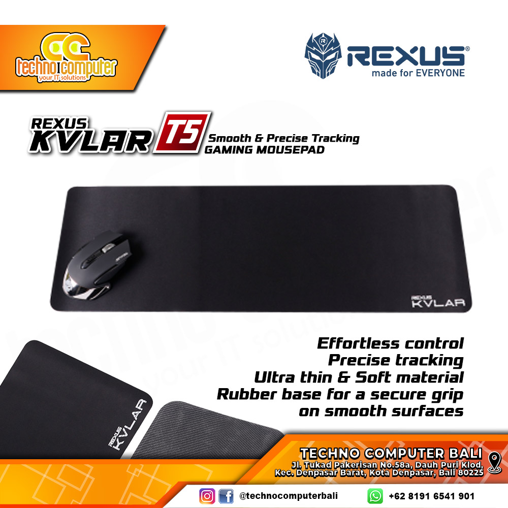 MOUSEPAD REXUS KVLAR T5 (640 x 210 mm) - Gaming Mousepad