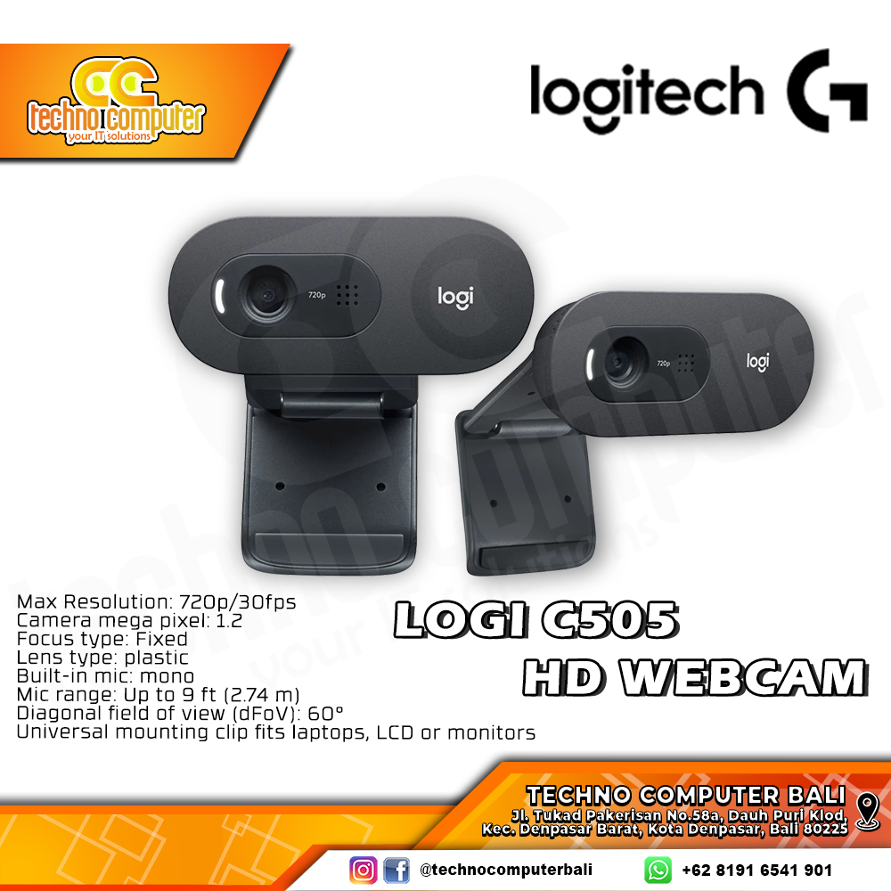 LOGITECH C505 - HD 720p 30Fps Webcam