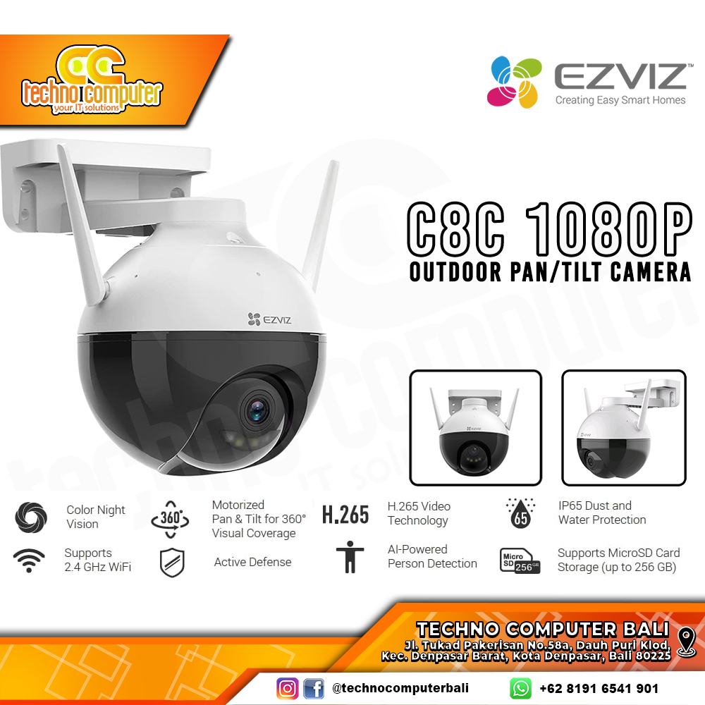 EZVIZ C8C 1080P OUTDOOR Pan/Tilt Camera CCTV