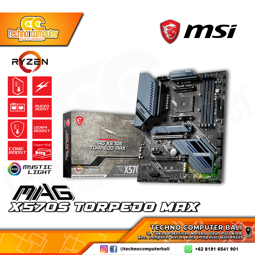 MSI MAG X570S TORPEDO MAX - ATX, AM4, X570, DDR4