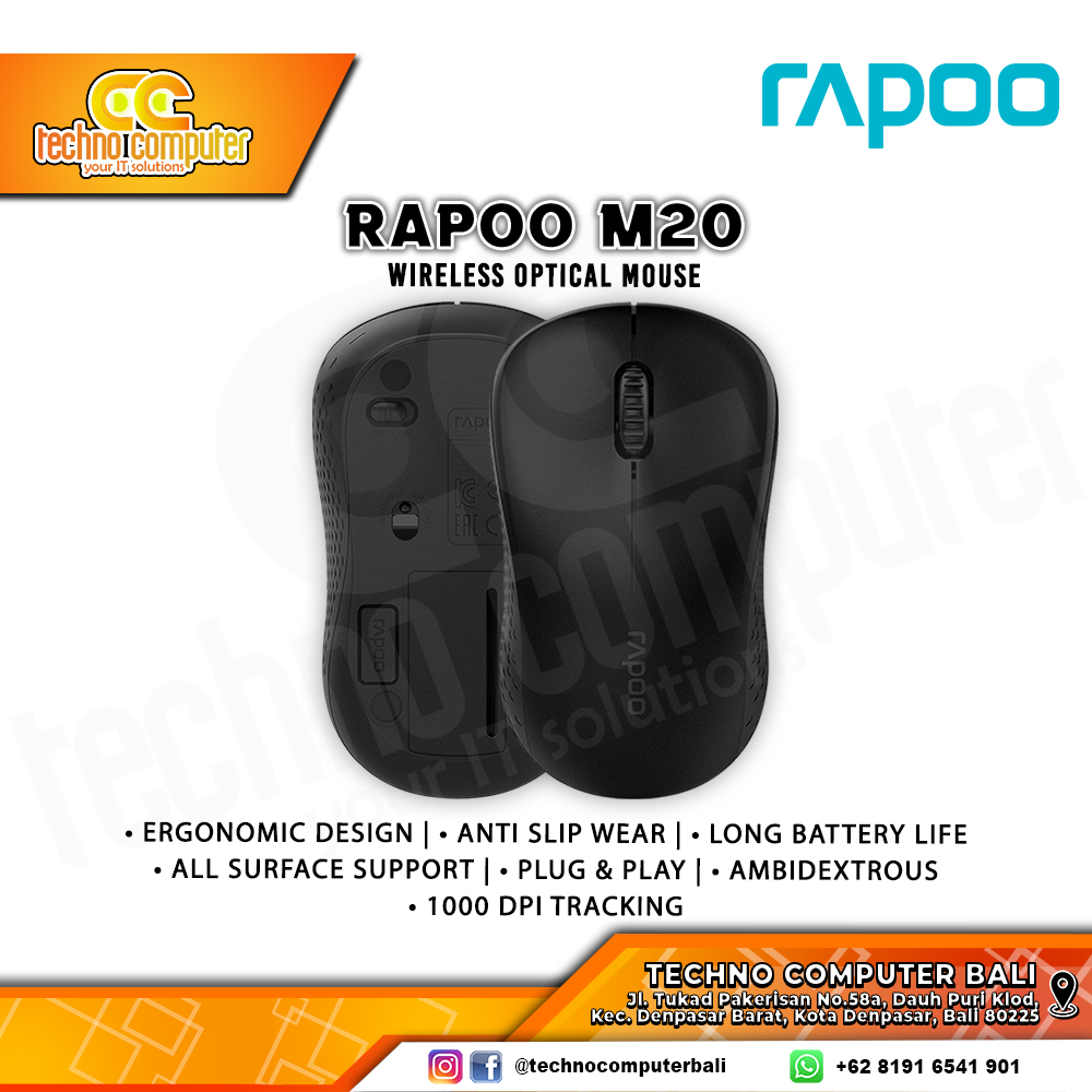 RAPOO M20 Wireless - Office Mouse Wireless