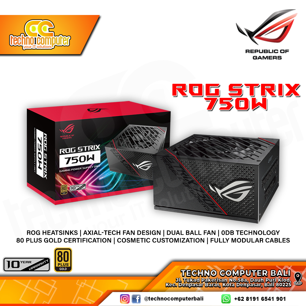 ASUS ROG STRIX-750G 750W 80+ Gold - Full Modular