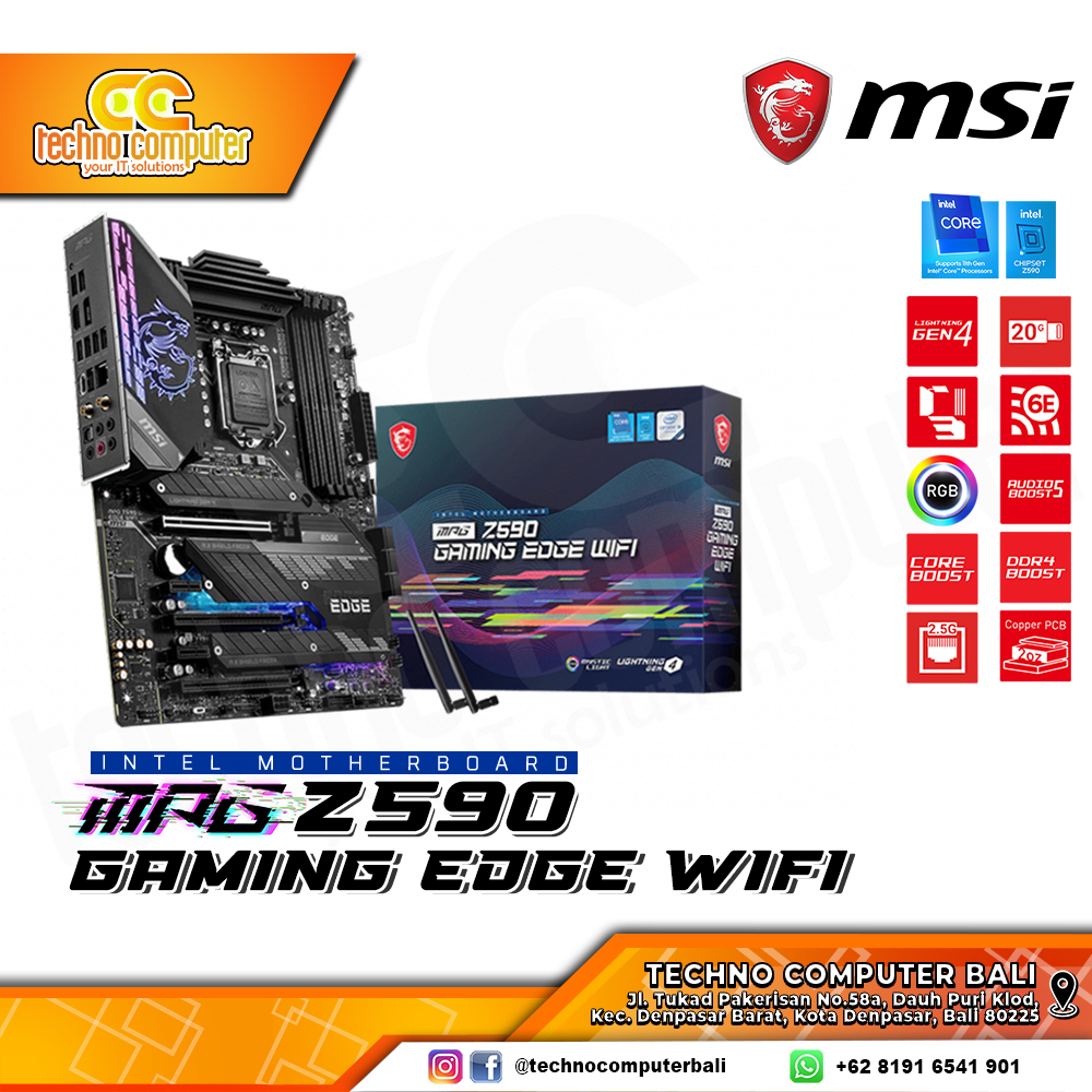 MSI MPG Z590 GAMING EDGE WIFI - ATX, LGA1200, Z590, DDR4