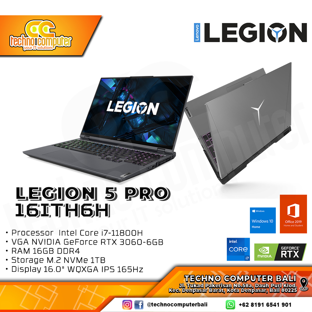LENOVO LEGION 5 PRO 16ITH6H-82JD0018ID i7-11800H 16GB 1TB RTX3060 Win10