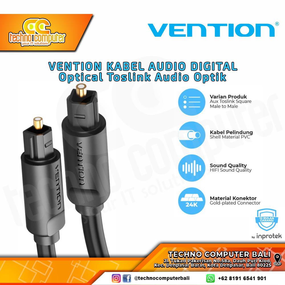 VENTION KABEL AUDIO DIGITAL OPTICAL Toslink Audio Optik - BAE 3M