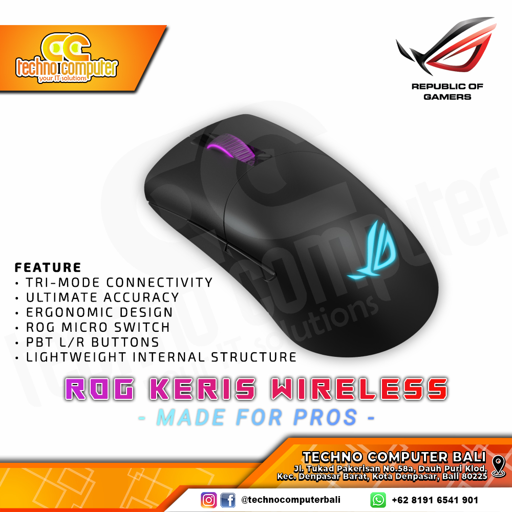 ASUS ROG Keris Wireless - Gaming Mouse Wireless