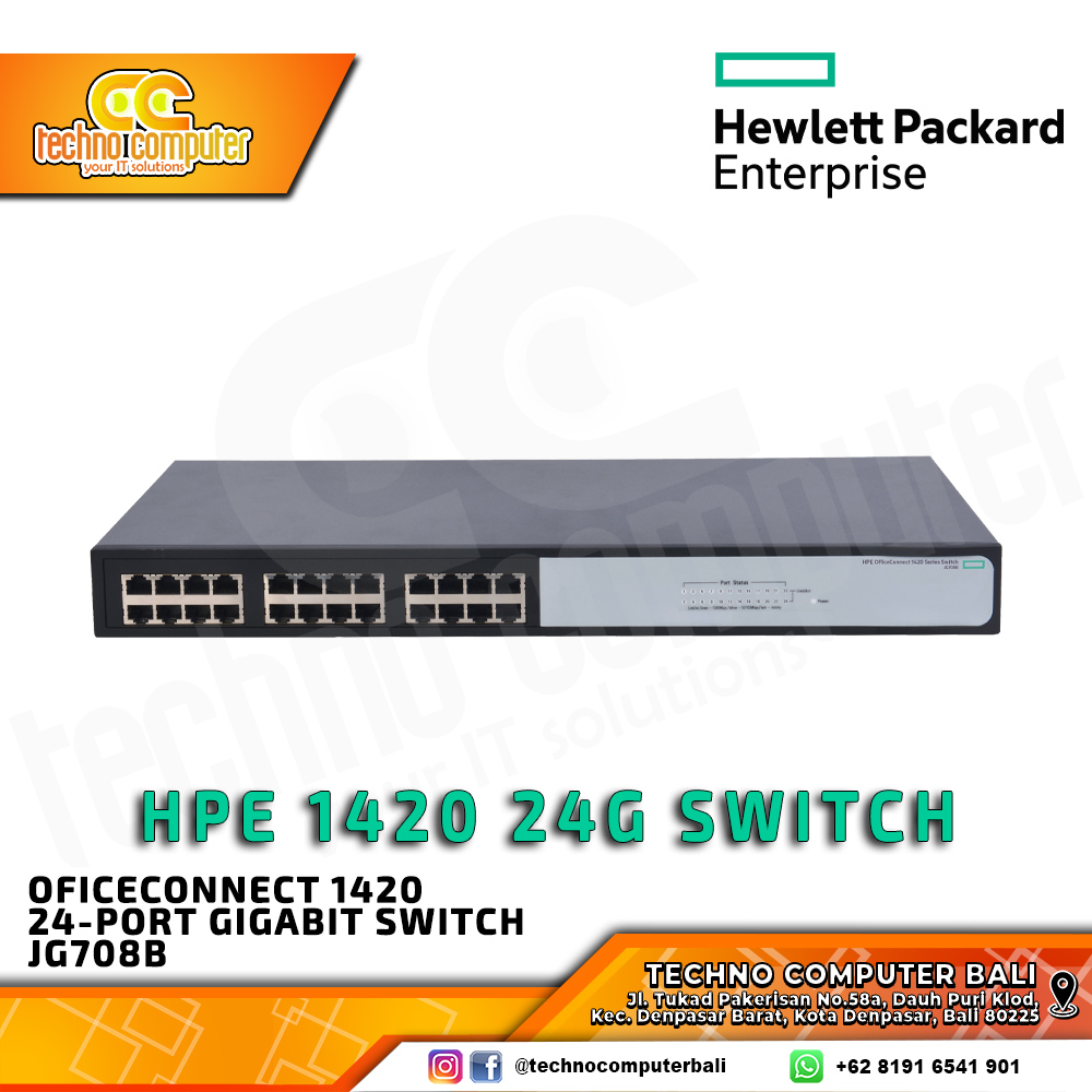 SWITCH HUB HPE OfficeConnect Switch 24 Port Gigabit HPE 1420-24G / JG708B