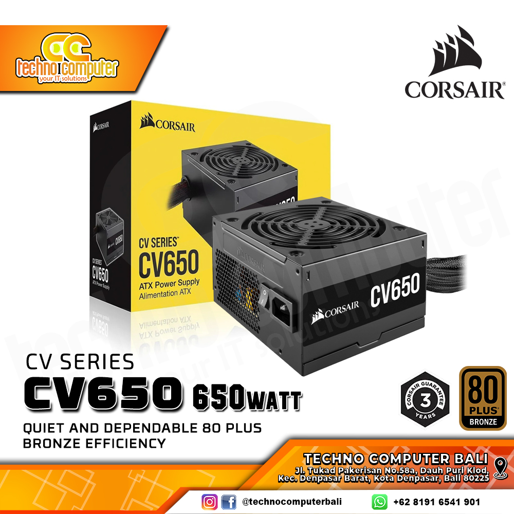CORSAIR CV650 650Watt 80+ Bronze - Non Modular