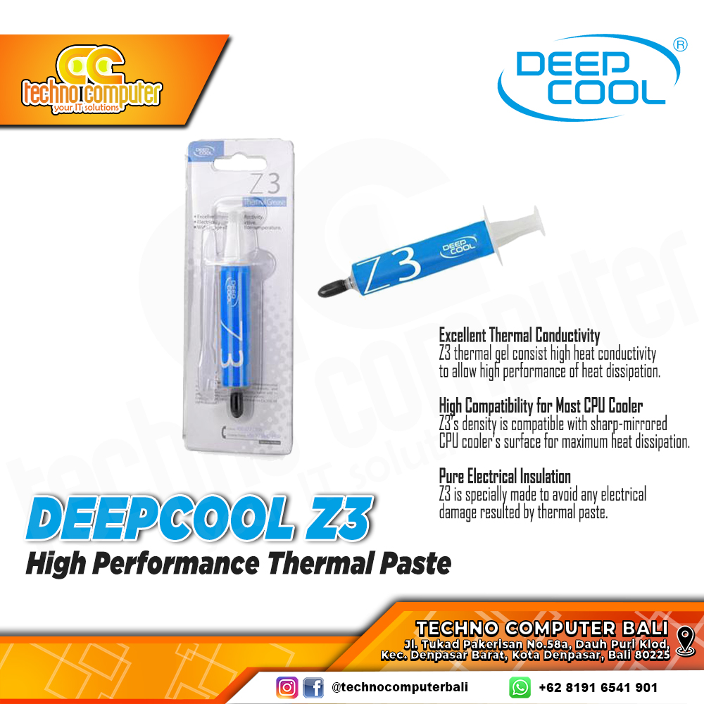 PASTA PROSESOR DEEPCOOL Z3 High Performance Thermal Paste - 1.5gr