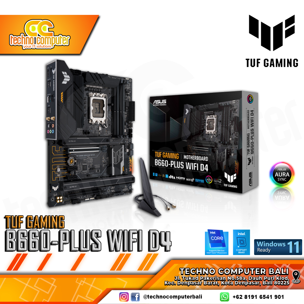 ASUS TUF GAMING B660-PLUS WIFI D4 - ATX, LGA1700, B660, DDR4