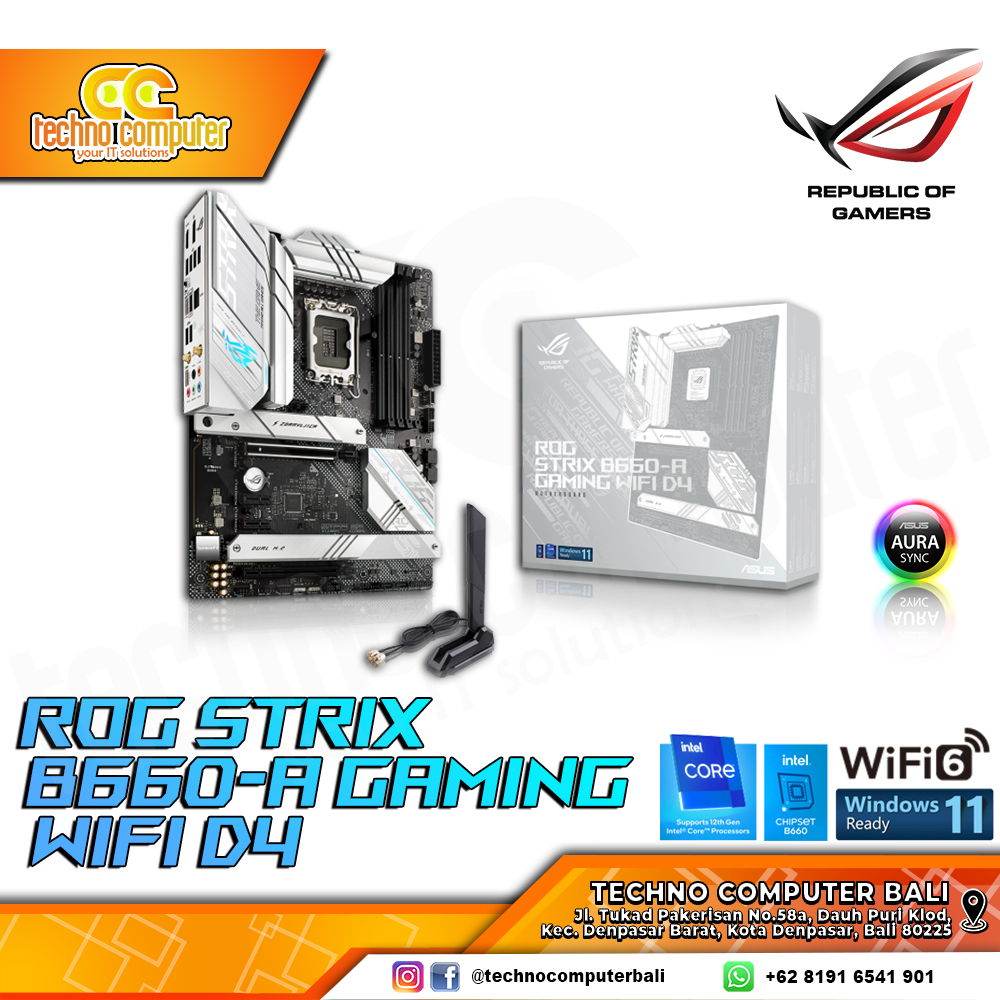 ASUS ROG STRIX B660-A GAMING WIFI D4 - ATX, LGA1700, B660, DDR4