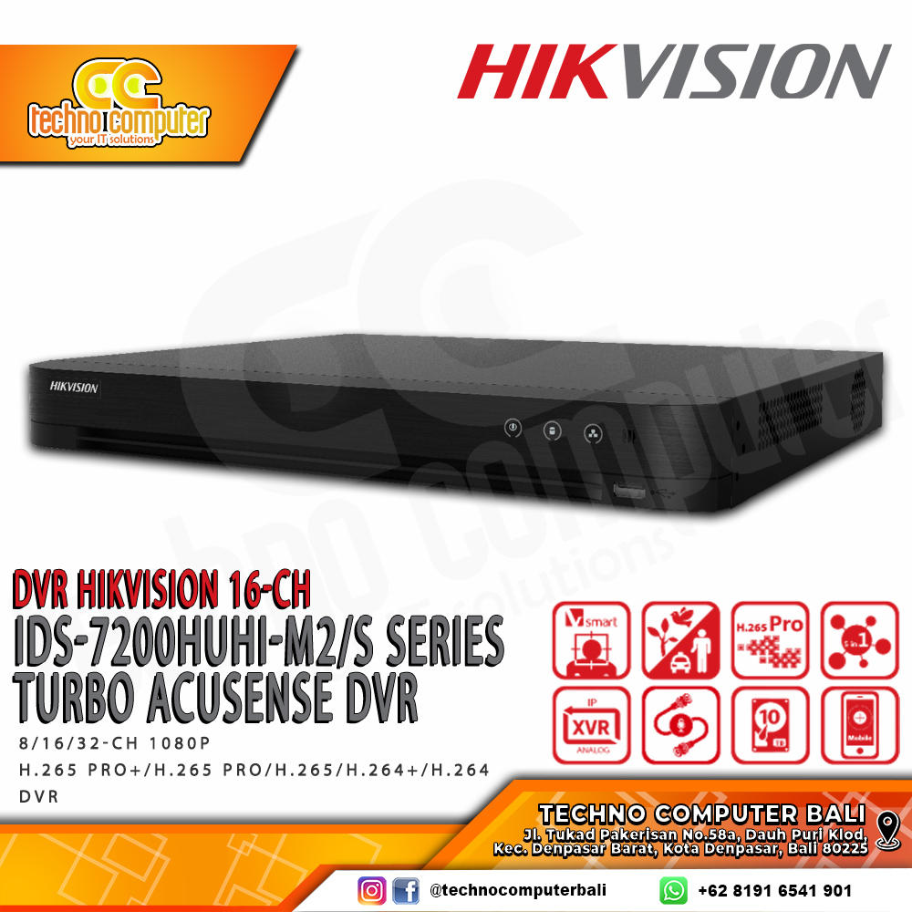DVR HIKVISION 16CH IDS-7216HUHI-M2/S