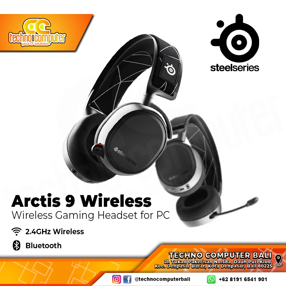 HEADSET STEELSERIES ARCTIS 9 Wireless Black - Gaming Headset