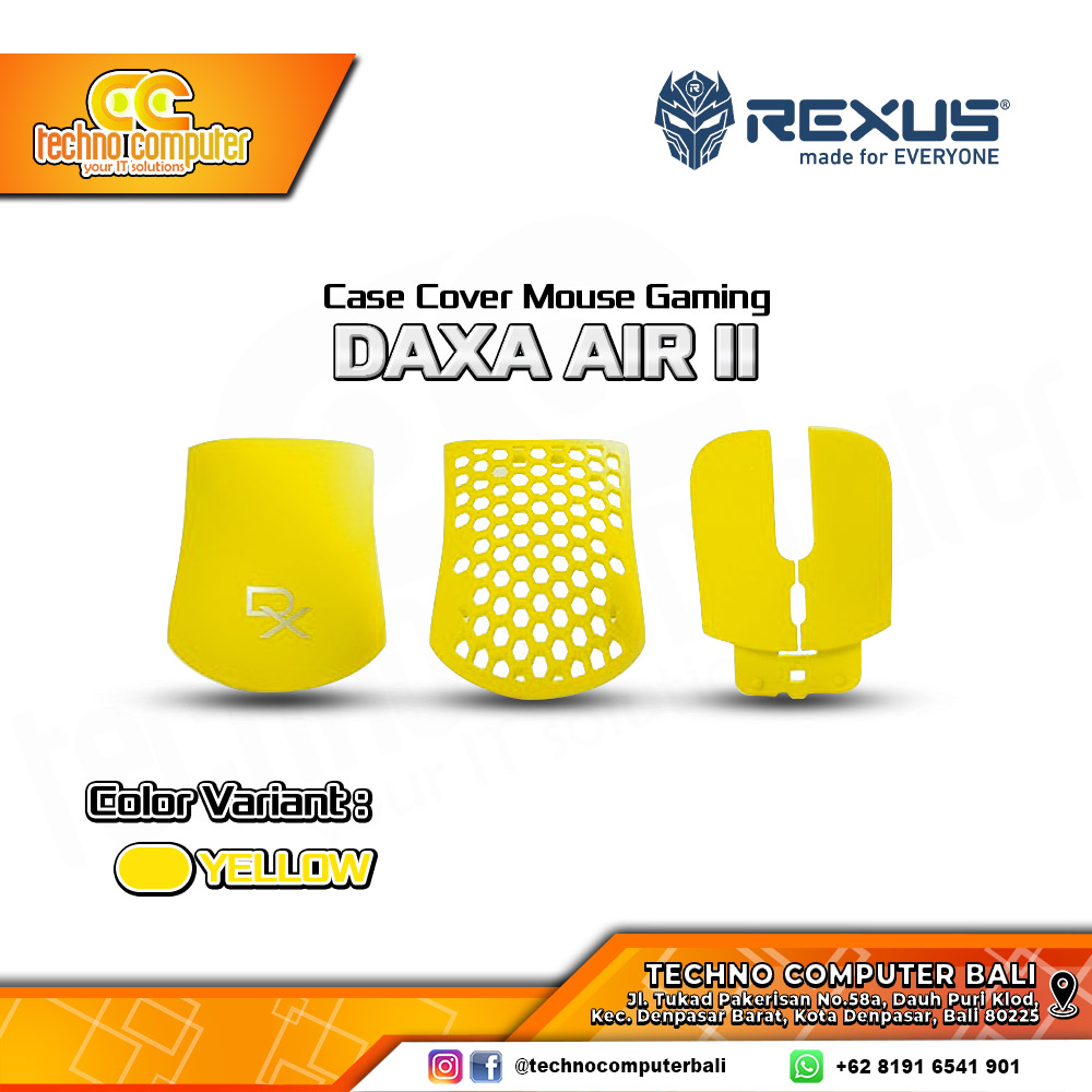 MOUSE GAMING CASE COVER REXUS DAXA AIR II - YELLOW