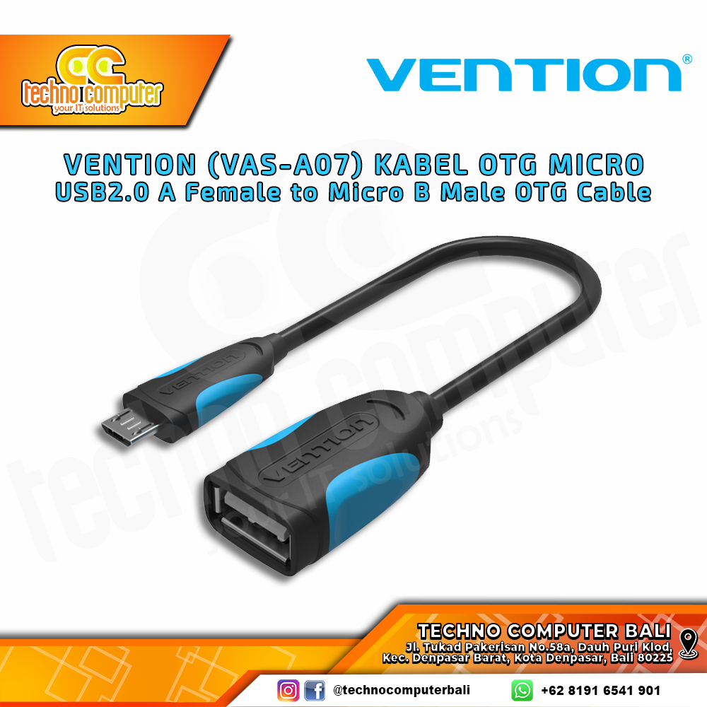 VENTION KABEL OTG - Micro USB to USB 2.0 Female - VAS-A07 0.25M
