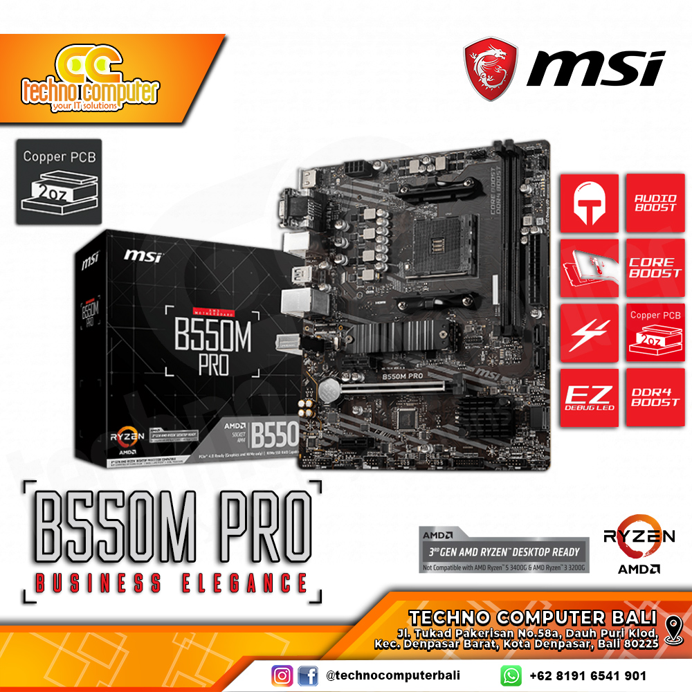 MSI B550M PRO - mATX, AM4, B550, DDR4