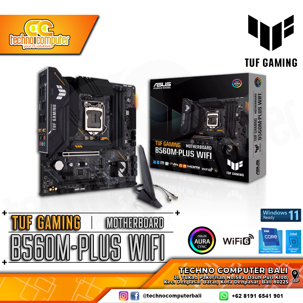ASUS TUF GAMING B560M-PLUS WIFI - mATX, LGA1200, B560, DDR4
