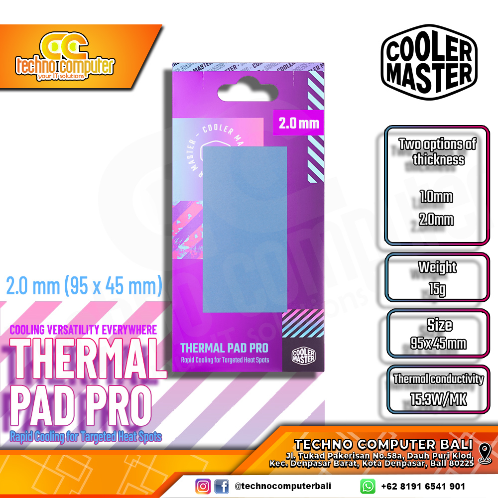 THERMAL PAD PRO COOLERMASTER 2.0mm (95x45mm)