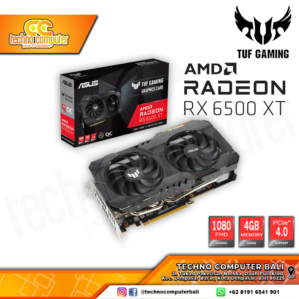 ASUS TUF GAMING AMD Radeon RX 6500 XT OC Edition 4GB GDDR6