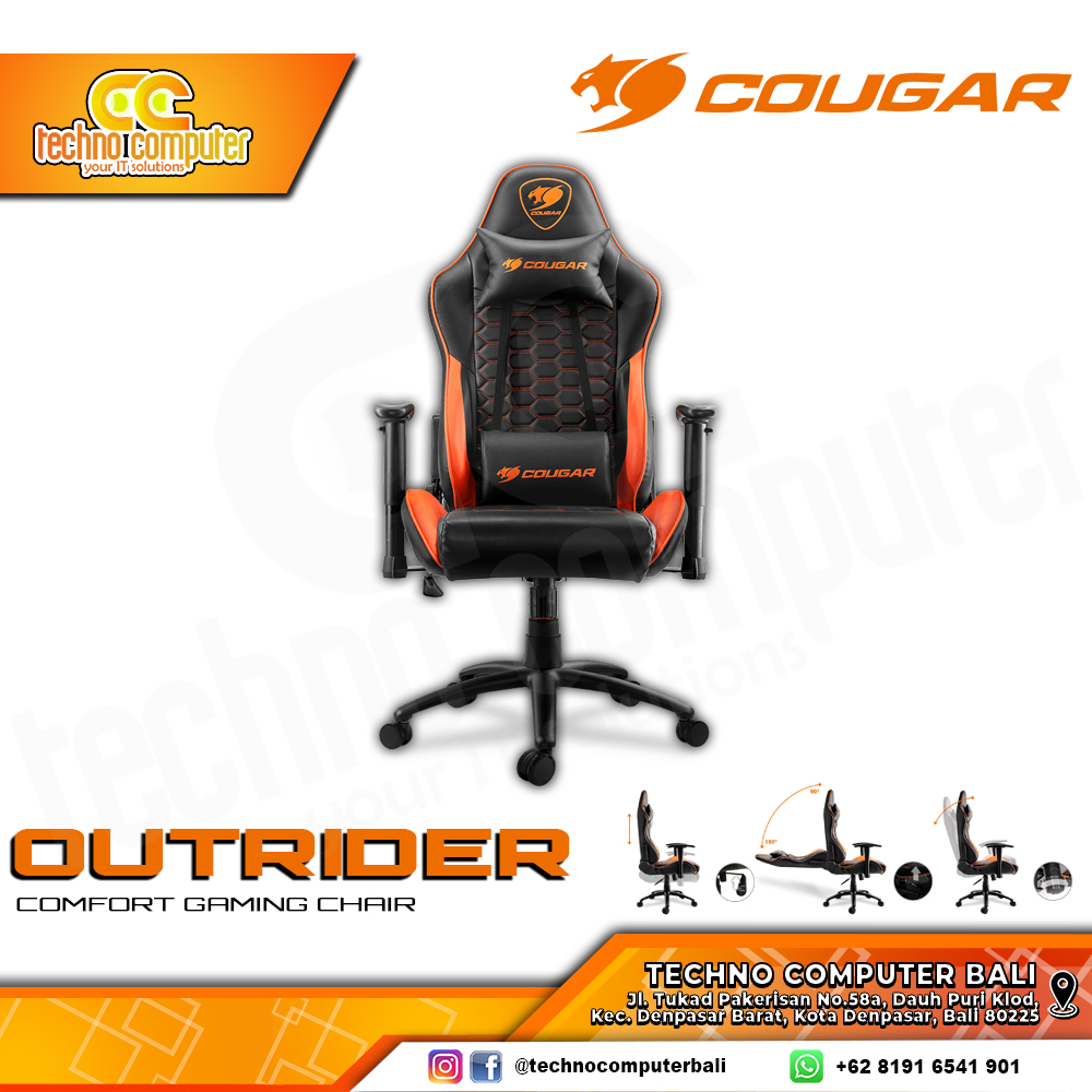 KURSI GAMING COUGAR OUTRIDER GAMING CHAIR 2D Armrest - OUTRIDER
