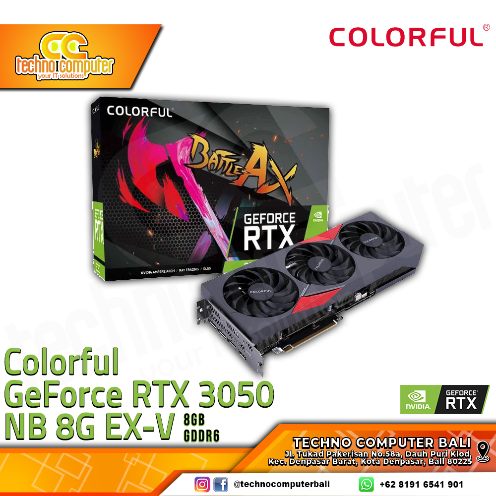 COLORFUL NVIDIA GeForce RTX 3050 Battle AX NB EX-V 8GB GDDR6