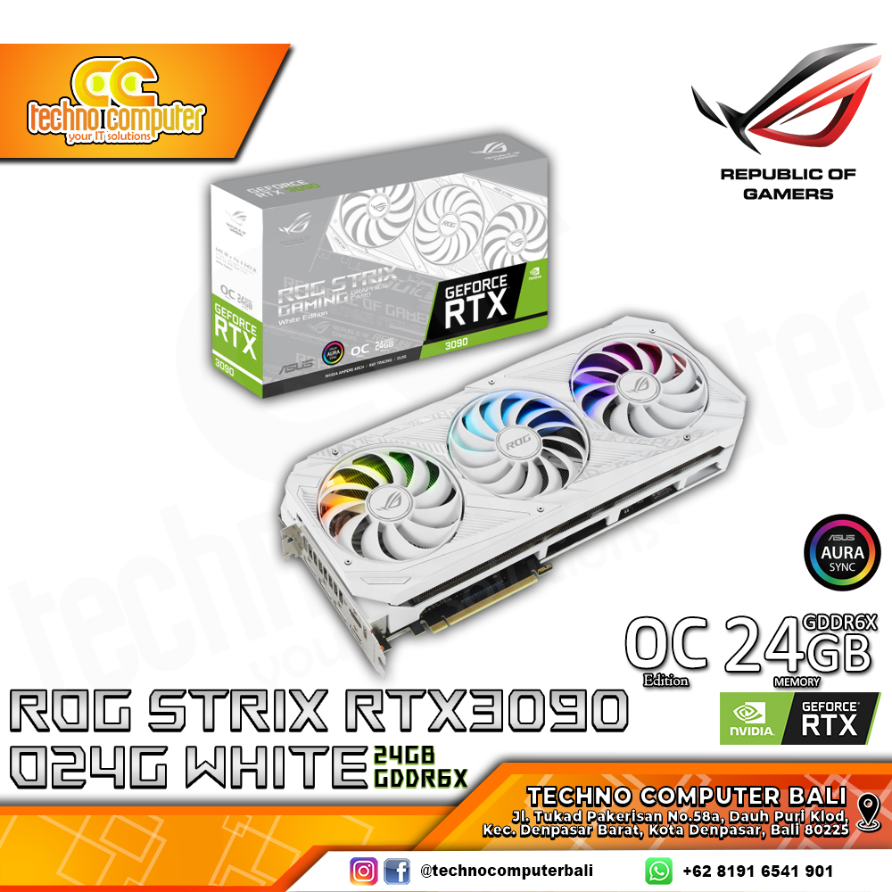 ASUS ROG STRIX NVIDIA GeForce RTX 3090 White OC Edition 24GB GDDR6X