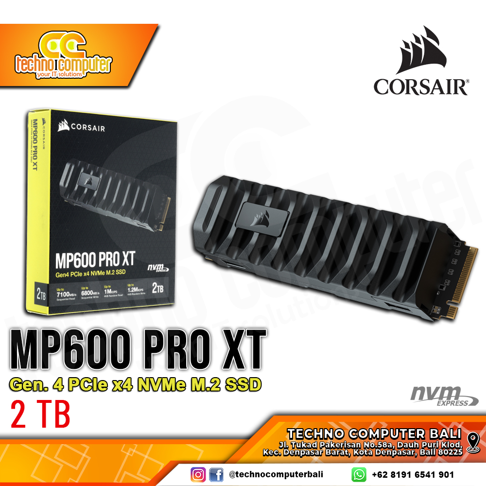 SSD CORSAIR MP600 PRO XT M.2 NVMe 2280 PCIe Gen4 x4 - 2TB