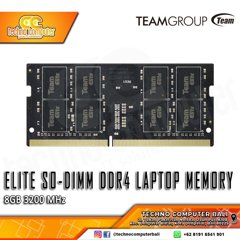 SODIMM DDR4 TEAM ELITE 8GB (1x8GB) Single 3200Mhz