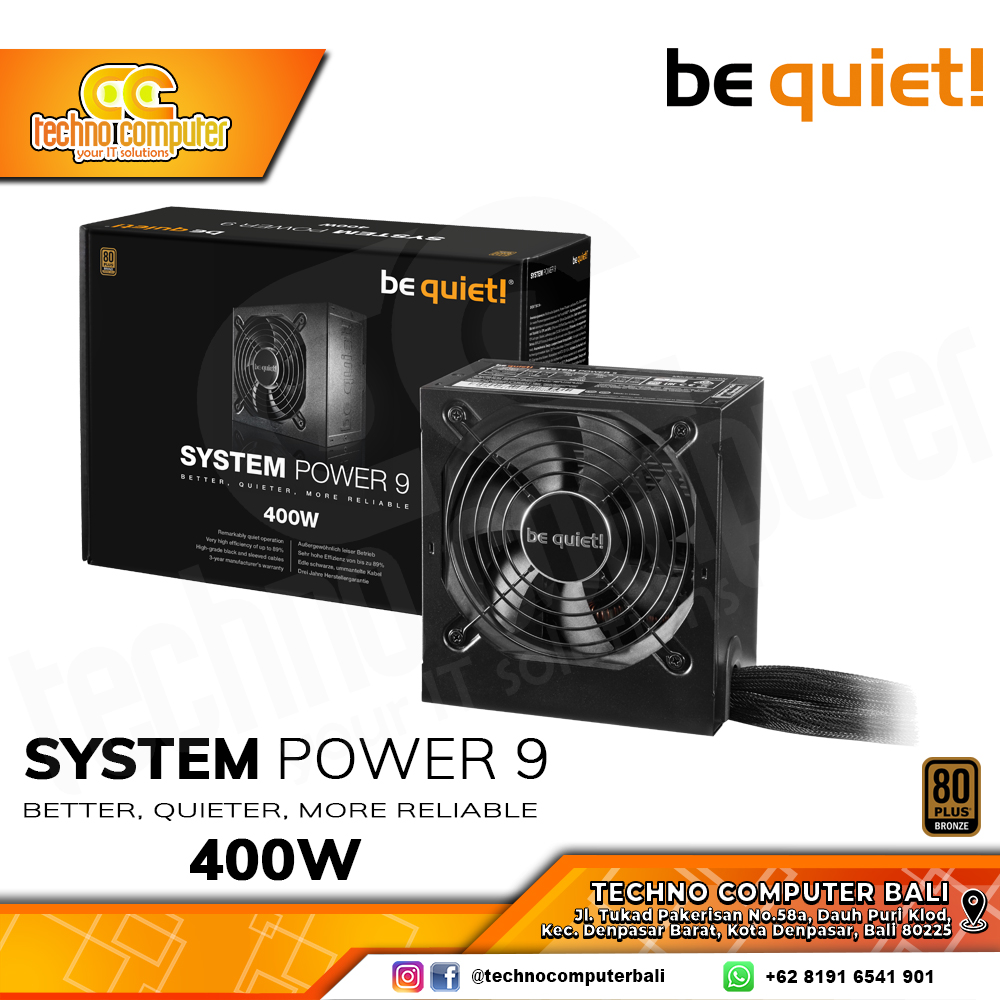 BE QUIET! SYSTEM POWER 9 400W 80+ Bronze (230v) - Non Modular