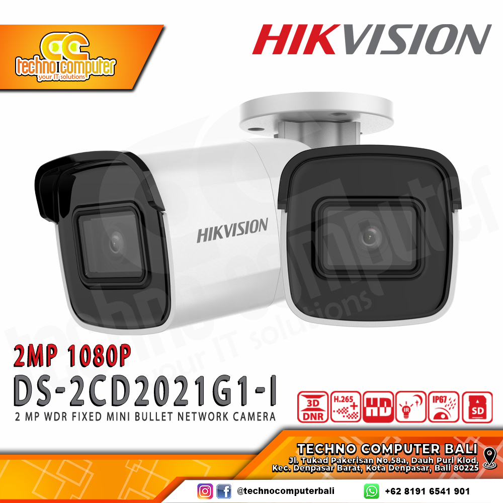 HIKVISION DS-2CD2021G1-I 2MP 1080P OUTDOOR Camera CCTV