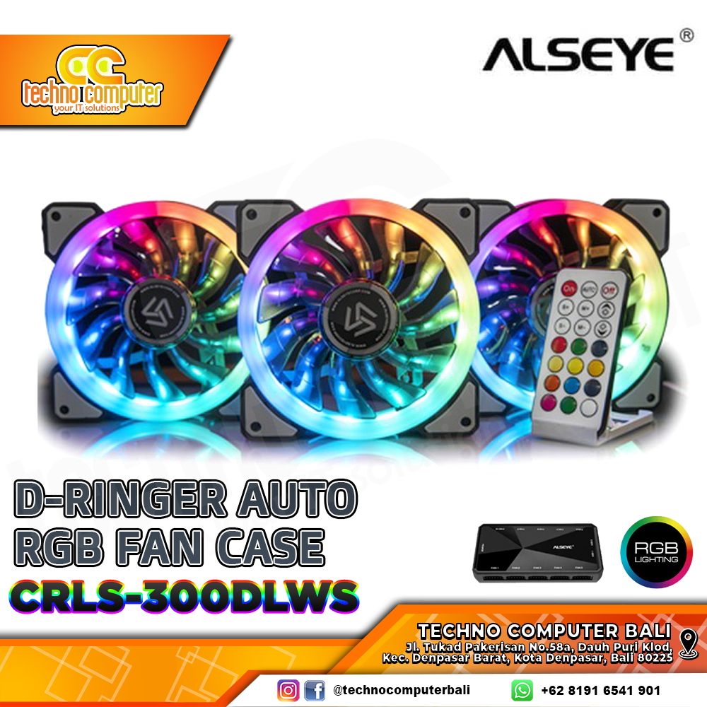Fan Casing ALSEYE 3X Fan DRinger RGB Rainbow - Controller