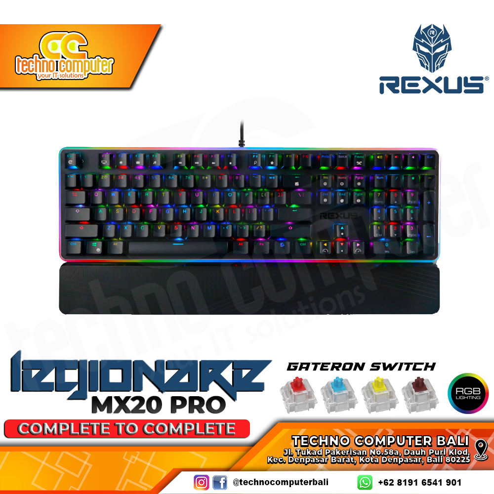 REXUS LEGIONARE MX20 PRO - Mechanical Red Switch - Gaming Keyboard